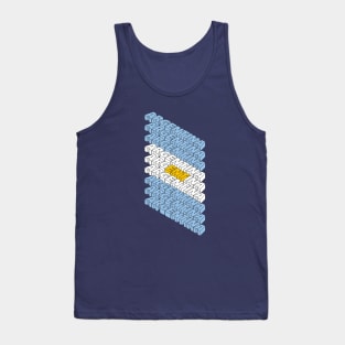 Geometric Argentina type flag Tank Top